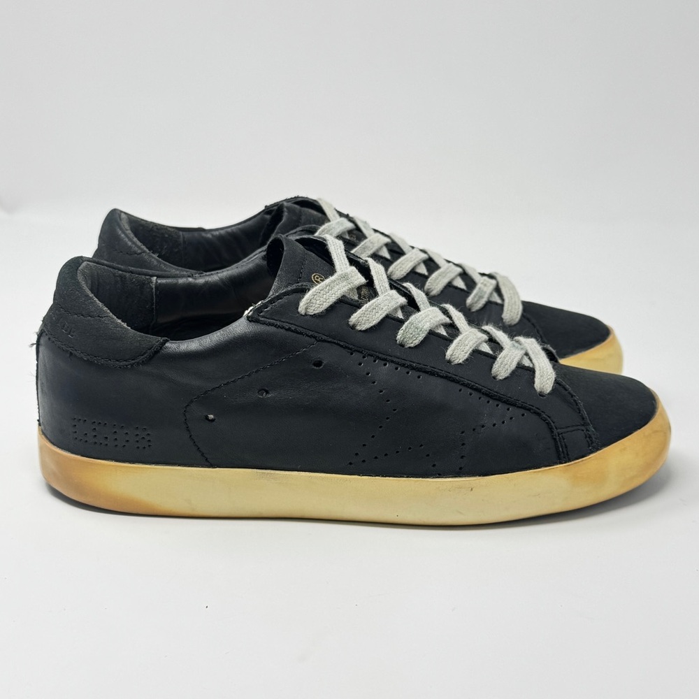 Authentic Golden Goose Superstar Sneakers Perforated Star Leather & Nubuck 35